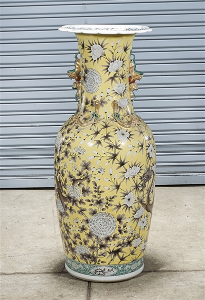 Tall Chinese enameled porcelain