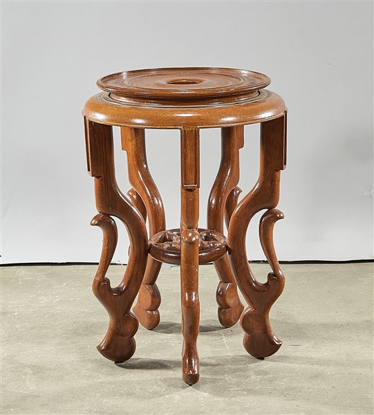 Tall Chinese hardwood stand; 24