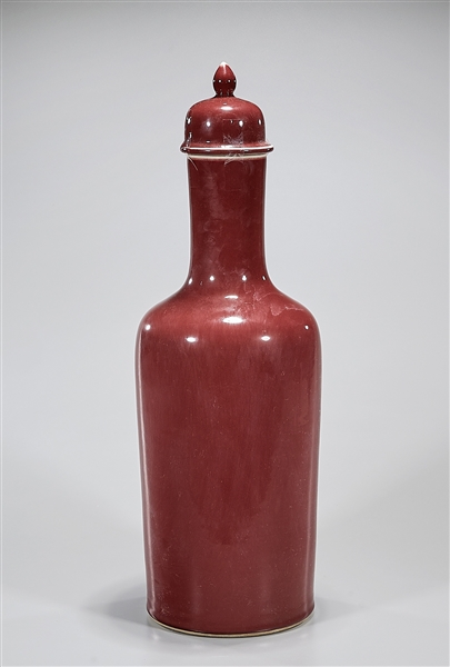 Tall Chinese oxblood covered