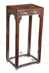 TALL CHINESE ROSEWOOD STAND WI