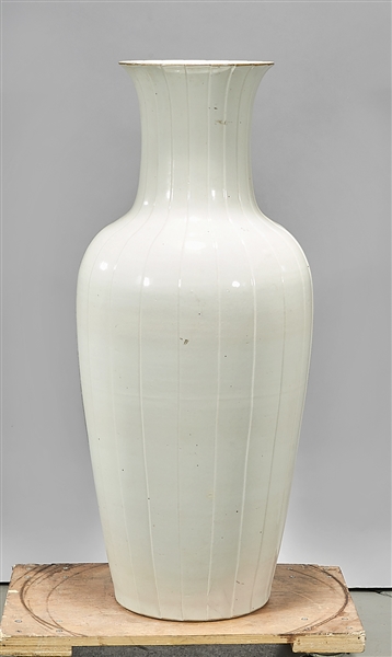 Tall Chinese white glazed porcelain