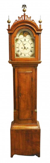 +TALL CLOCK IN TIGER MAPLE, BE
