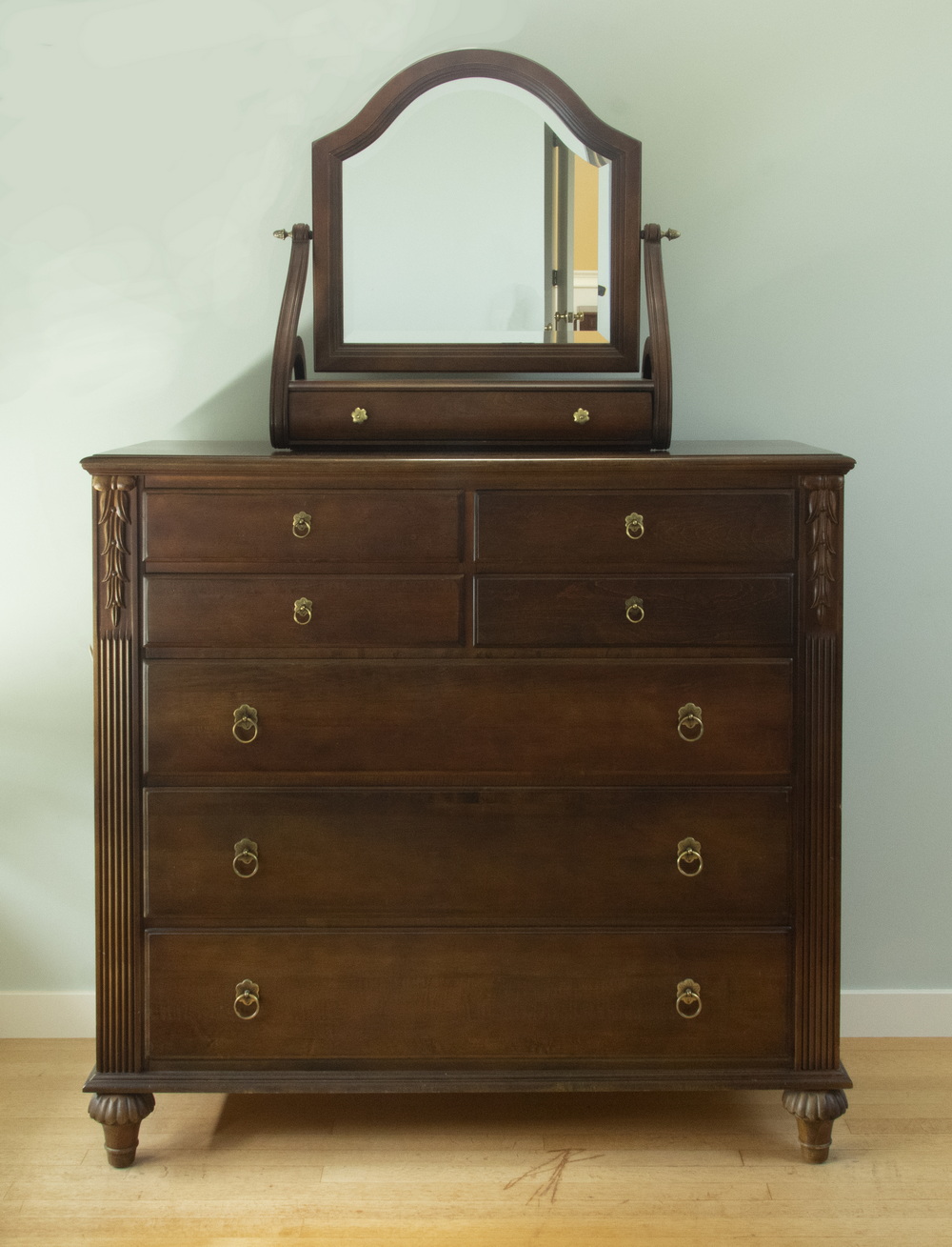 TALL DRESSER WITH SHAVING MIRROR