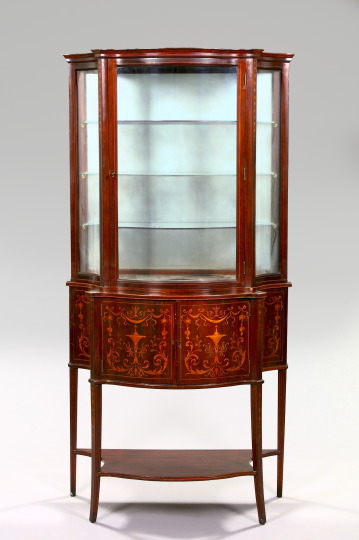 Tall Edwardian Inlaid Mahogany