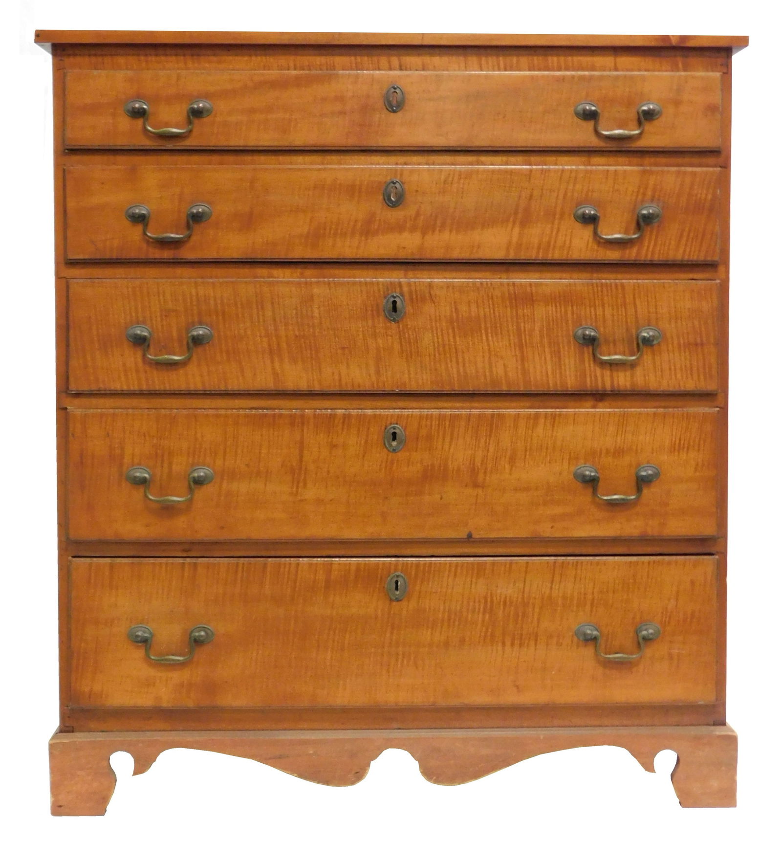 TALL FIVE-DRAWER CHEST, AMERICAN,