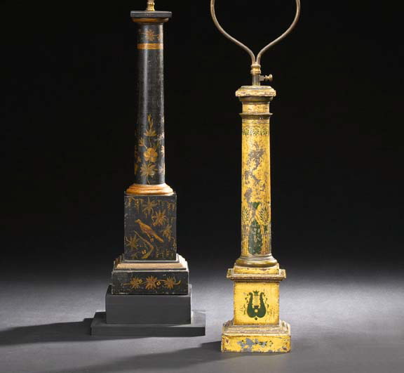 Tall French Black-and-Gold