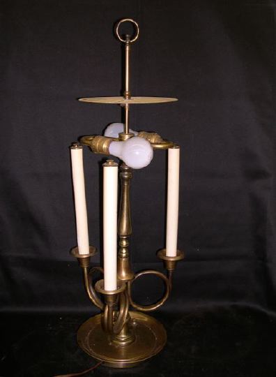Tall French Brass Three-Light