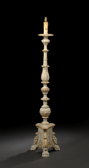 Tall French Carved, Parcel-Gilded