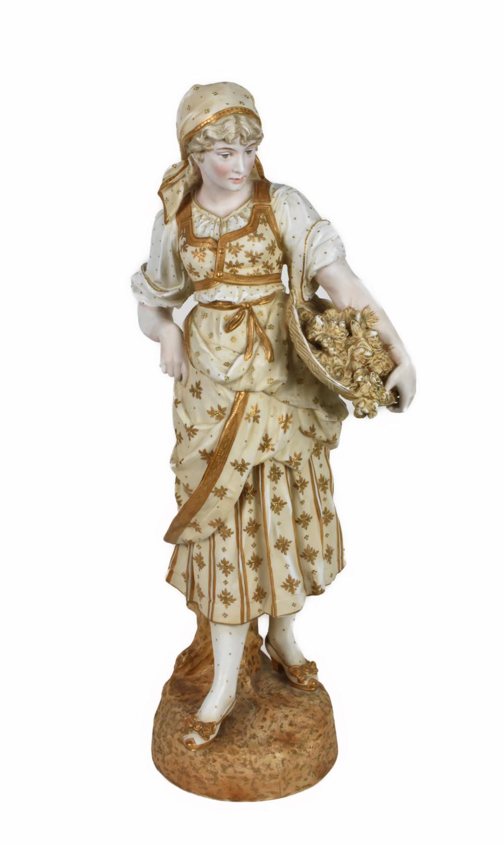 TALL FRENCH GILDED AND POLYCHROME