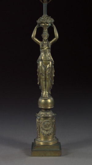 Tall French Gilded Brass Table