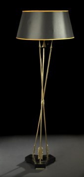 Tall French Gilt-Brass and Bla