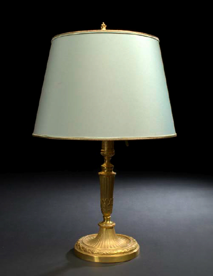Tall French Gilt-Brass Candlestick,