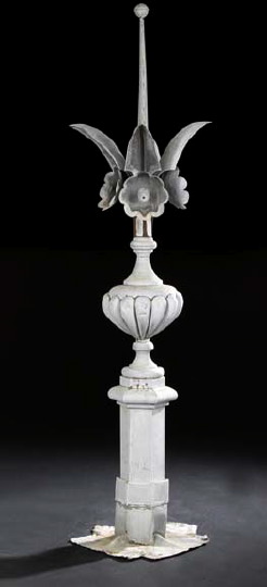 Tall French Gray-Painted Galvanized