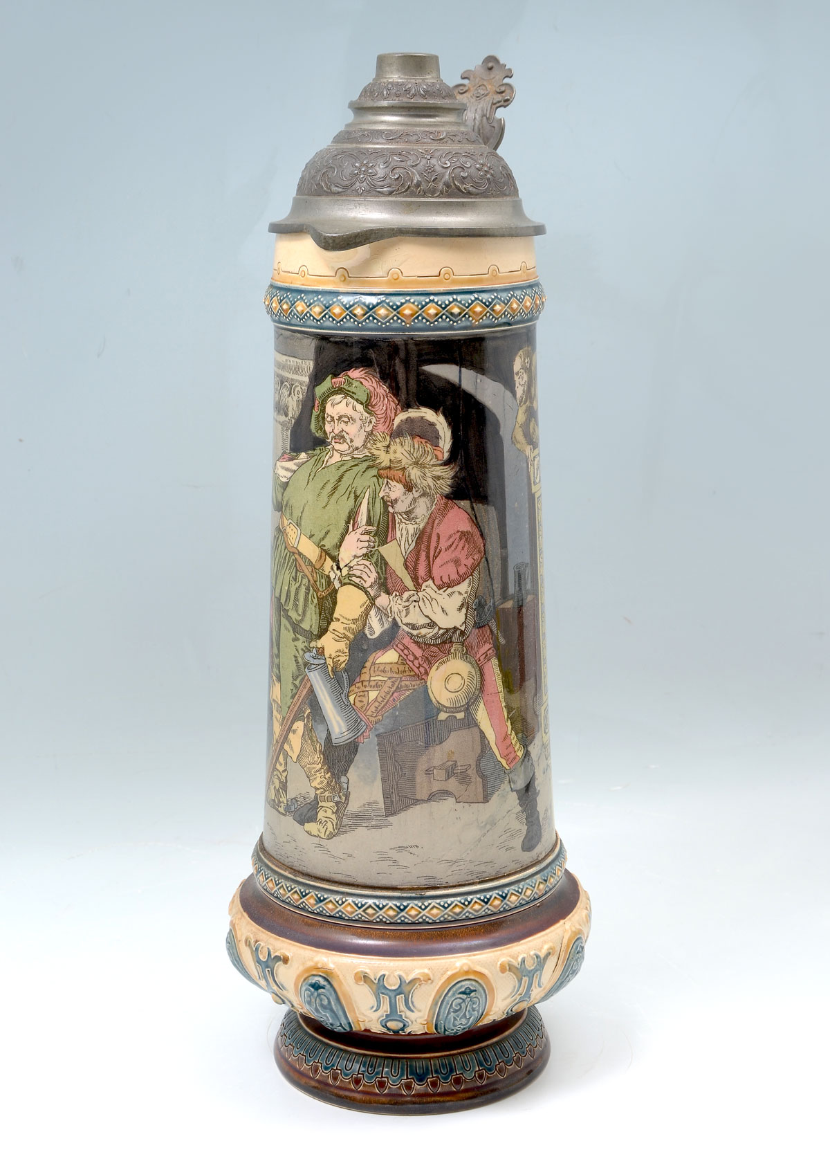 TALL GERMAN METTLACH STEIN #1055: