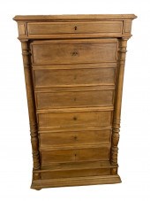 TALL HENRY II WALNUT SEMAINIER