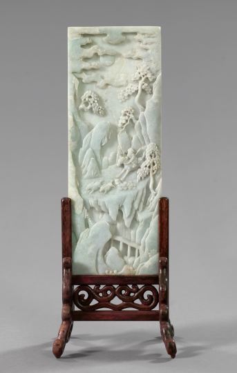 Tall Kuang Hsu Carved Jade