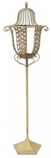 TALL LANTERN STYLE IRON STANDI