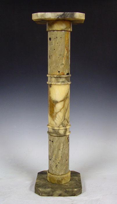 TALL MARBLE PEDESTAL: Columnar with