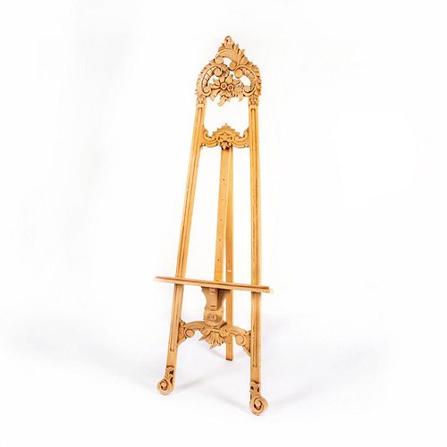 TALL MID CENTURY ALL WOOD ART EASEL