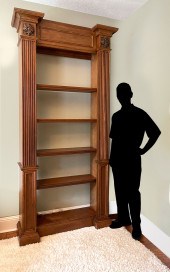TALL MODERN 4 SHELF LIGHTED BO