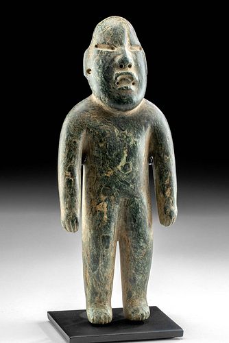 TALL OLMEC SERPENTINE STANDING MALE