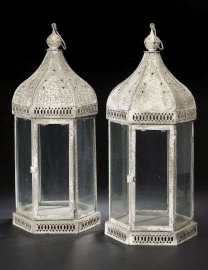 Tall Pair of English Hexagonal