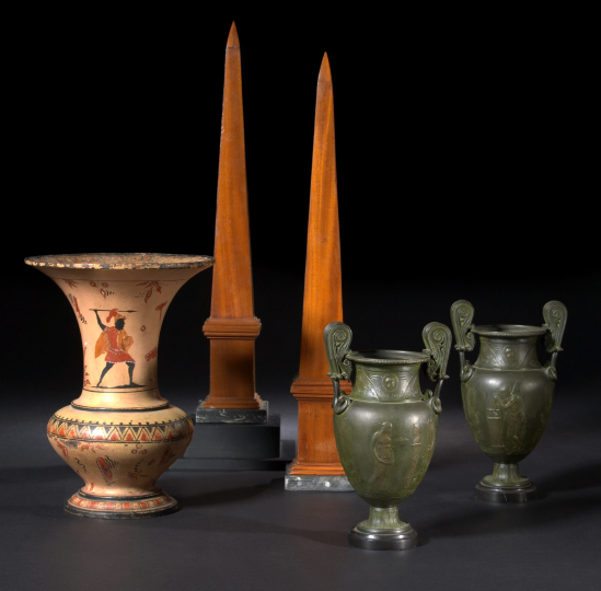Tall Pair of French Fruitwood and