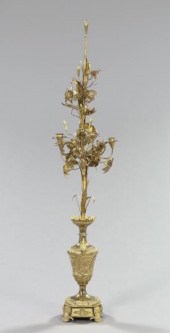 Tall Pair of French Gilded Bra