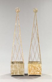 Tall Pair of French Obelisk-Fo