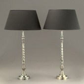 Tall Pair of French Spiral-Rib