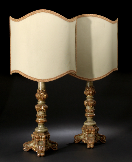 Tall Pair of Italian Carved,