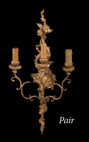 Tall Pair of Italian Carved