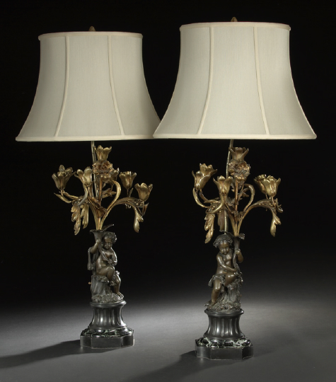 Tall Pair of Napoleon III Gilt- and
