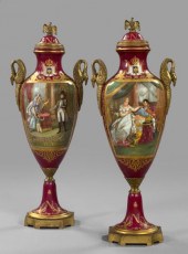 Tall Pair of Sevres-Style Porc
