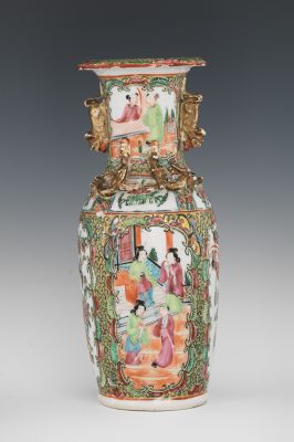 Tall Rose Medallion Vase Hand
