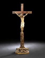 Tall Spanish Carved Wood Cruci