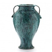 TALL TWO HANDLED VASE, ATTRIBU
