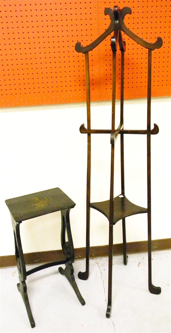Tall two tier stand  61 1/2'' h. 
