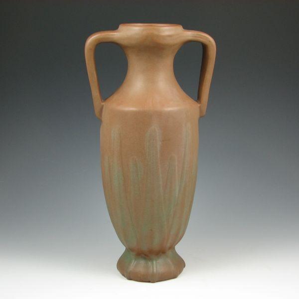 Tall Van Briggle handled vase