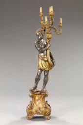 Tall Venetian Carved, Silver-L