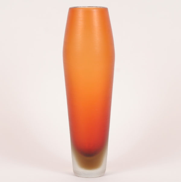 Tall Venini Inciso Murano art glass