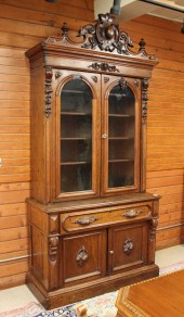 TALL VICTORIAN WALNUT SECRETAR