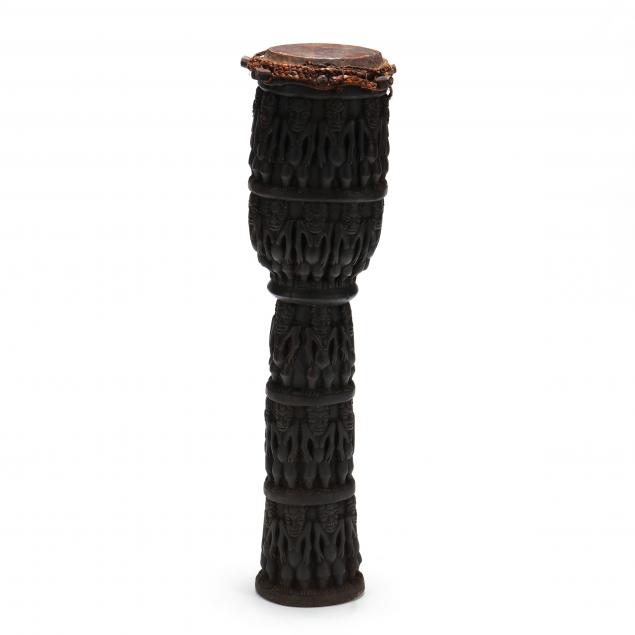 TALL WEST AFRICAN DRUM, CAMEROON