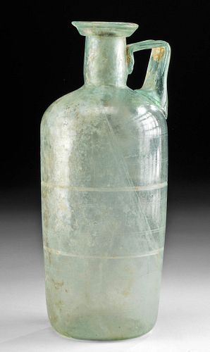 TALL WHEEL-CUT ROMAN GLASS JUG W/