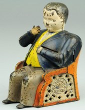 TAMANNY MECHANICAL BANK Tan pa