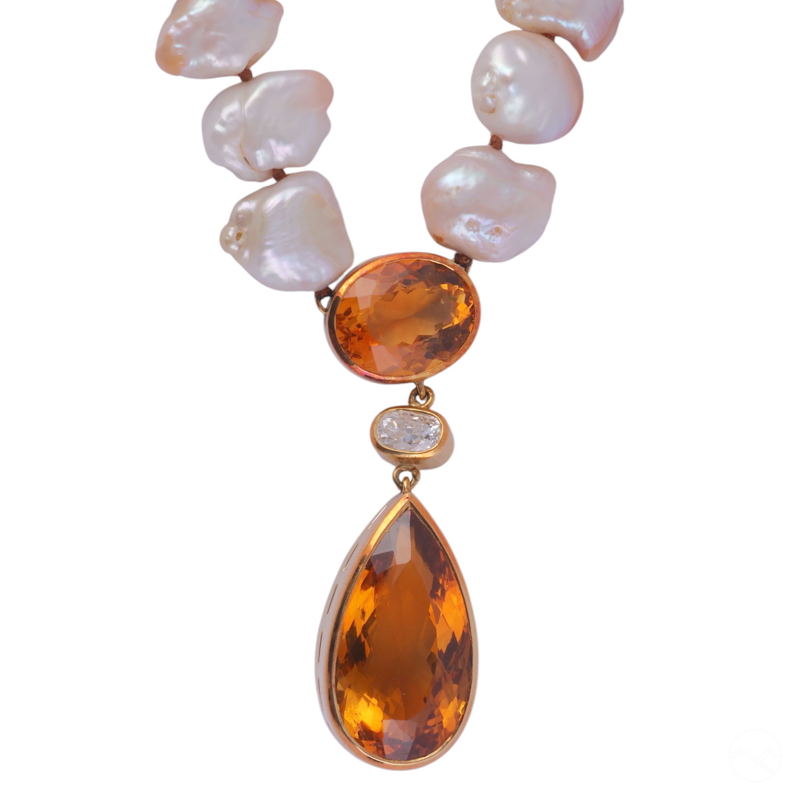 TAMBETTI 18K GOLD CITRINE DIAMOND &