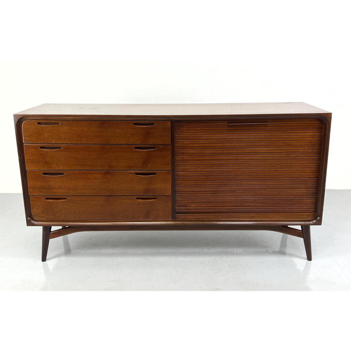 Tambour Door Modernist Credenza.