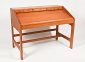 TAMBOUR TEAK DANISH DESK: John