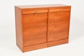 TAMBOUR TEAK FILING CABINET: D