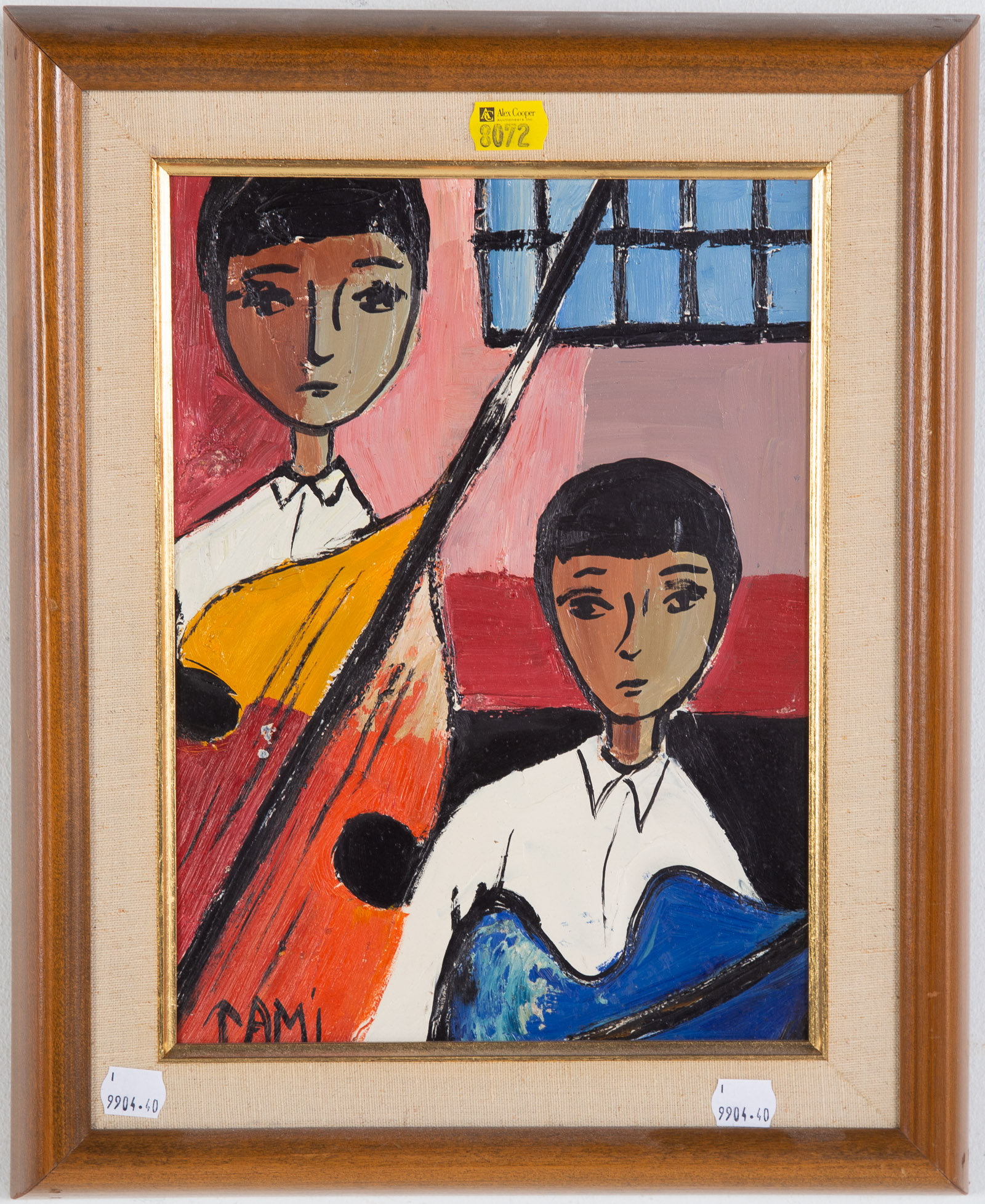 TAMI. MUSICIANS, OIL ON BOARD